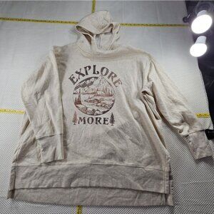 Maurices Men's 2X Hoodie Sweatshirt Beige Graphic